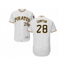 Men's Majestic Pittsburgh Pirates #28 Brandon Cumpton White Flexbase Authentic Collection MLB Jersey