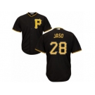 Men's Majestic Pittsburgh Pirates #28 John Jaso Authentic Black Alternate Cool Base MLB Jersey