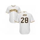 Men's Majestic Pittsburgh Pirates #28 John Jaso Authentic White Home Cool Base MLB Jersey