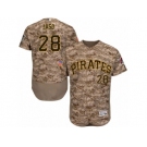 Men's Majestic Pittsburgh Pirates #28 John Jaso Camo Flexbase Authentic Collection MLB Jersey