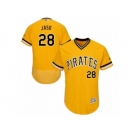 Men's Majestic Pittsburgh Pirates #28 John Jaso Gold Flexbase Authentic Collection MLB Jersey