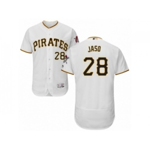 Men's Majestic Pittsburgh Pirates #28 John Jaso White Flexbase Authentic Collection MLB Jersey
