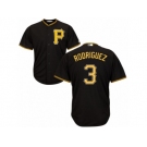 Men's Majestic Pittsburgh Pirates #3 Sean Rodriguez Authentic Black Alternate Cool Base MLB Jersey