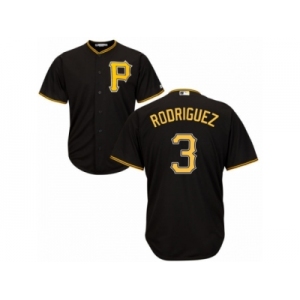 Men's Majestic Pittsburgh Pirates #3 Sean Rodriguez Authentic Black Alternate Cool Base MLB Jersey
