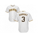 Men's Majestic Pittsburgh Pirates #3 Sean Rodriguez Authentic White Home Cool Base MLB Jersey