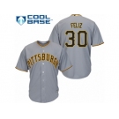 Men's Majestic Pittsburgh Pirates #30 Neftali Feliz Authentic Grey Road Cool Base MLB Jersey