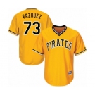 Men's Majestic Pittsburgh Pirates #73 Felipe Vazquez Replica Gold Alternate Cool Base MLB Jersey