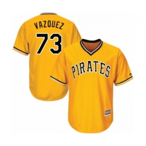 Men's Majestic Pittsburgh Pirates #73 Felipe Vazquez Replica Gold Alternate Cool Base MLB Jersey