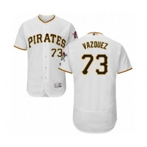 Men's Majestic Pittsburgh Pirates #73 Felipe Vazquez White Home Flex Base Authentic Collection MLB Jersey