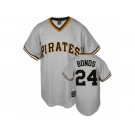 Men's Mitchell and Ness Pittsburgh Pirates #24 Barry Bonds Authentic Grey Throwback MLB Jersey