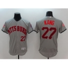 Men's Pittsburgh Pirates #27 Jung Ho Kang Majestic Gray Fashion Stars & Stripes Flex Base Player Jersey