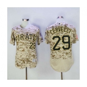 Men's Pittsburgh Pirates #29 Francisco Cervelli Majestic Camo Flexbase Authentic Collection Player Jersey