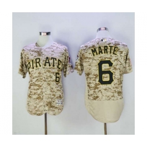 Men's Pittsburgh Pirates #6 Starling Marte Majestic Camo Flexbase Authentic Collection Player Jersey