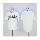 Men's Pittsburgh Pirates Blank Majestic White Official Cool Base Team Jersey