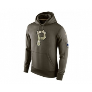 Men's Pittsburgh Pirates Nike Olive Salute To Service KO Performance Hoodie