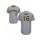 Pittsburgh Pirates #16 Jung-ho Kang Grey Flexbase Authentic Collection Stitched MLB Jersey