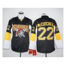 Pittsburgh Pirates #22 Andrew McCutchen Black Long Sleeve Stitched Baseball Jersey