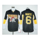 Pittsburgh Pirates #6 Starling Marte Black Long Sleeve Stitched Baseball Jersey