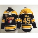 mlb jerseys pittsburgh pirates #45 cole black[pullover hooded sweatshirt]