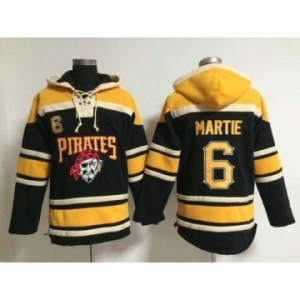 mlb jerseys pittsburgh pirates #6 martie black[pullover hooded sweatshirt]