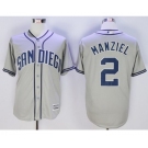 Men San Diego Padres #2 Johnny Manziel Gray 2016 Official Cool Base Jersey