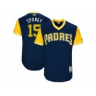 Men's 2017 Little League World Series Padres #15 Cory Spangenberg Spangy Navy Jersey