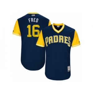Men's 2017 Little League World Series Padres #16 Travis Jankowski Fred Navy Jersey