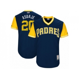 Men's 2017 Little League World Series Padres #20 Carlos Asuaje Asuaje Navy Jersey