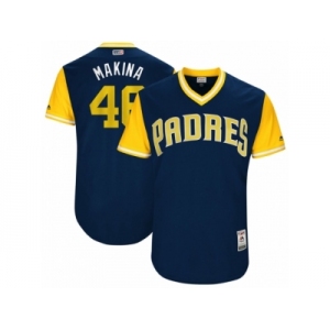 Men's 2017 Little League World Series Padres #46 Jhoulys Chacin Makina Navy Jersey