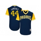 Men's 2017 Little League World Series Padres Hector Sanchez #44 Sanchez Navy Jersey