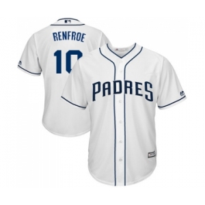 Men's Majestic San Diego Padres #10 Hunter Renfroe Replica White Home Cool Base MLB Jersey