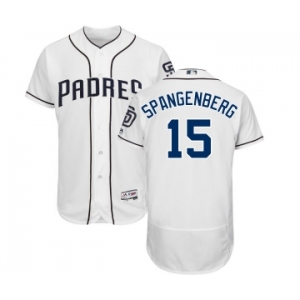 Men's Majestic San Diego Padres #15 Cory Spangenberg White Home Flexbase Authentic Collection MLB Jersey