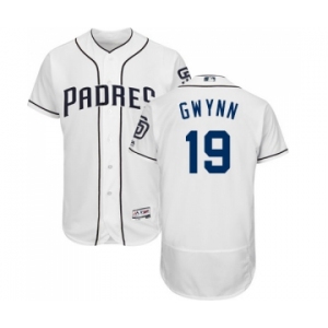 Men's Majestic San Diego Padres #19 Tony Gwynn White Home Flex Base Authentic Collection MLB Jersey