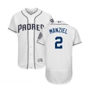 Men's Majestic San Diego Padres #2 Johnny Manziel White Home Flex Base Authentic Collection MLB Jersey