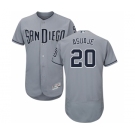 Men's Majestic San Diego Padres #20 Carlos Asuaje Authentic Grey Road Cool Base MLB Jersey