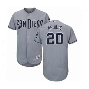 Men's Majestic San Diego Padres #20 Carlos Asuaje Authentic Grey Road Cool Base MLB Jersey