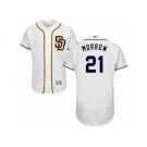 Men's Majestic San Diego Padres #21 Brandon Morrow White Flexbase Authentic Collection MLB Jersey