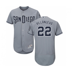 Men's Majestic San Diego Padres #22 Christian Villanueva Authentic Grey Road Cool Base MLB Jersey