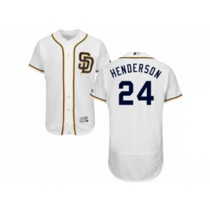 Men's Majestic San Diego Padres #24 Rickey Henderson White Flexbase Authentic Collection MLB Jersey