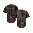 Men's Majestic San Diego Padres #3 Clayton Richard Authentic Camo Realtree Collection Flex Base MLB Jersey