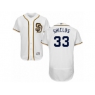 Men's Majestic San Diego Padres #33 James Shields White Flexbase Authentic Collection MLB Jersey