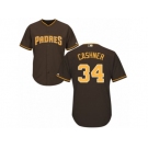 Men's Majestic San Diego Padres #34 Andrew Cashner Replica Brown Alternate Cool Base MLB Jersey