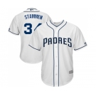 Men's Majestic San Diego Padres #34 Craig Stammen Replica White Home Cool Base MLB Jersey