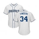 Men's Majestic San Diego Padres #34 Rollie Fingers Replica White Home Cool Base MLB Jersey