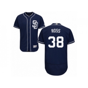 Men's Majestic San Diego Padres #38 Tyson Ross Navy Blue Flexbase Authentic Collection MLB Jersey