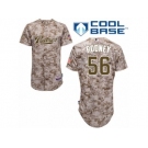 Men's Majestic San Diego Padres #56 Fernando Rodney Authentic Camo Alternate 2 Cool Base MLB Jersey