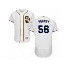 Men's Majestic San Diego Padres #56 Fernando Rodney White Flexbase Authentic Collection MLB Jersey