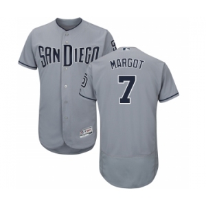 Men's Majestic San Diego Padres #7 Manuel Margot Authentic Grey Road Cool Base MLB Jersey