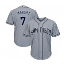Men's Majestic San Diego Padres #7 Manuel Margot Replica Grey Road Cool Base MLB Jersey