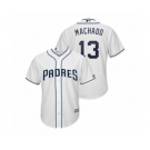 Men's Padres #13 Manny Machado Majestic Home Cool Base Jersey